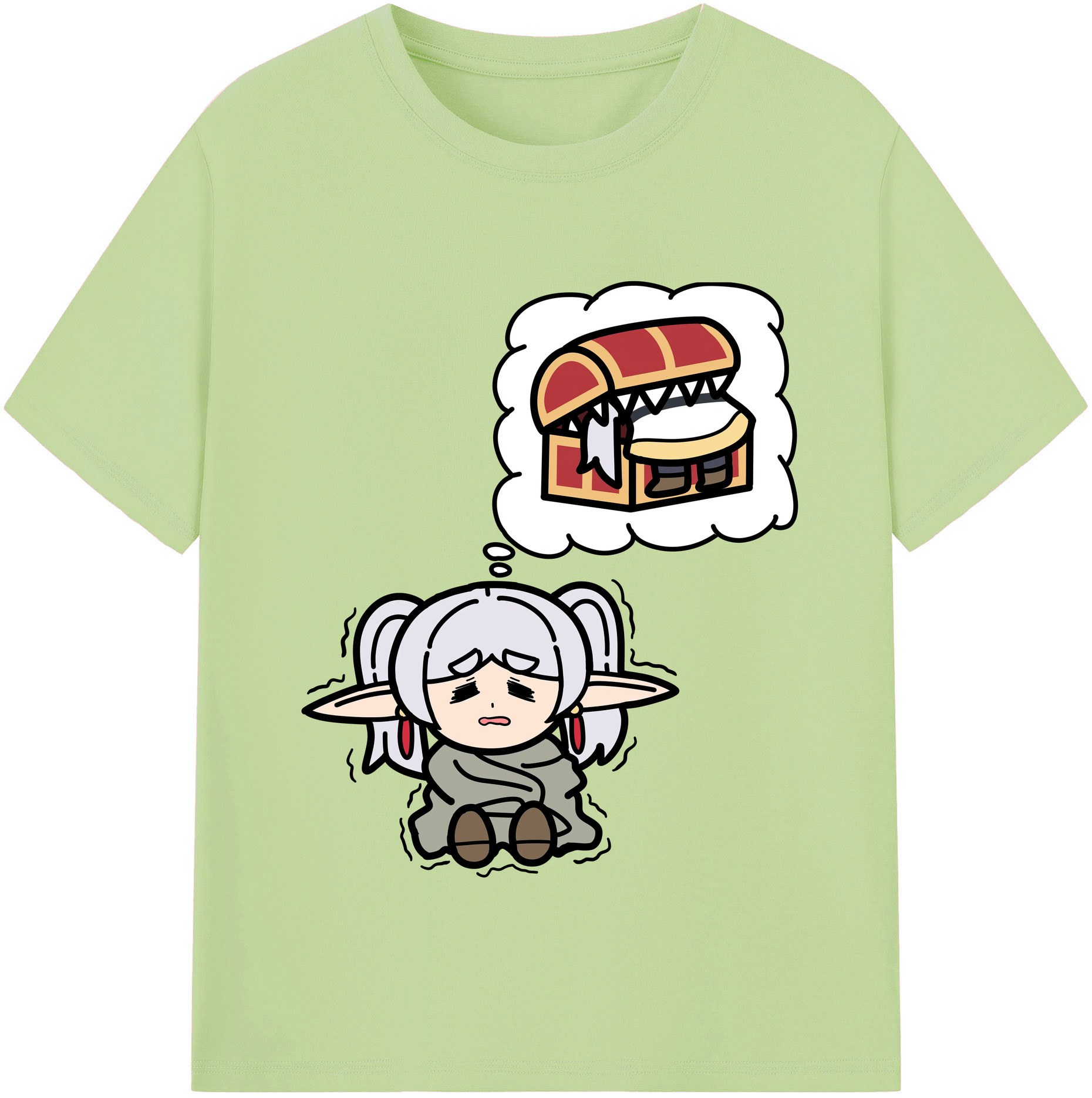 （画像用） 葬送のフリーレン Frieren 綿100％半袖Tシャツ（フロントプリント）